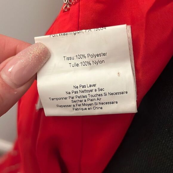 Alfred Angelo, Red Beaded Maxi Prom Dress - Picture 15 of 16